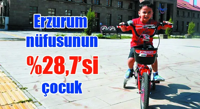 Erzurum nüfusunun %28,7’si çocuk