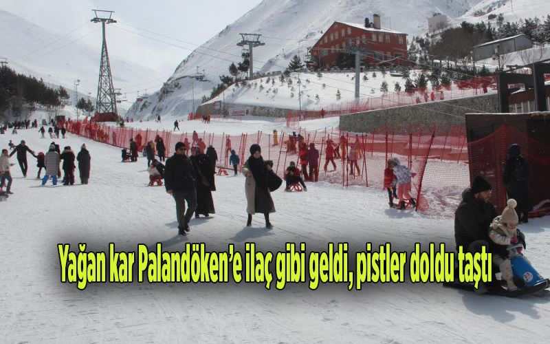 Yağan kar Palandöken’e ilaç gibi geldi, pistler doldu taştı
