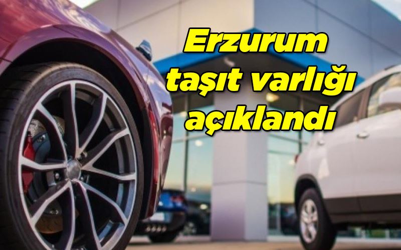 Erzurum taşıt varlığı açıklandı