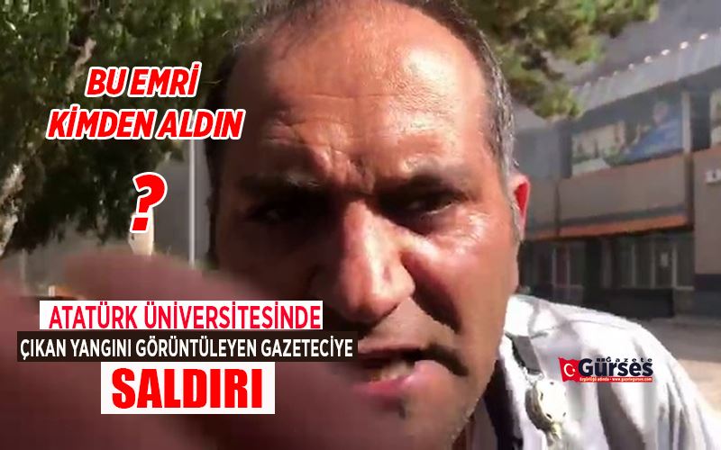  Yangını görüntüleyen İHA muhabirine özel güvenlik saldırdı