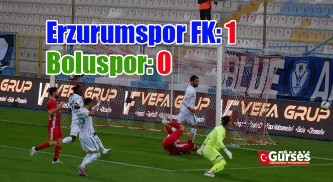 Trendyol 1. Lig: Erzurumspor FK: 1 - Boluspor: 0