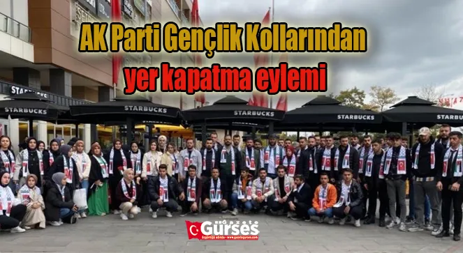 AK Parti Gençlik Kollarından yer kapatma eylemi