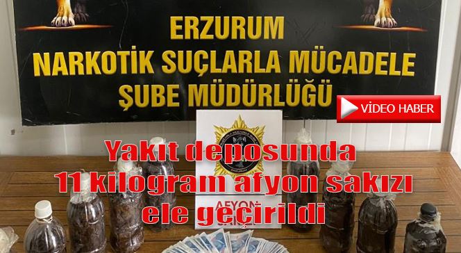 Yakıt deposunda 11 kilogram afyon sakızı ele geçirildi