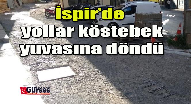 İspir’de yollar köstebek yuvasına döndü