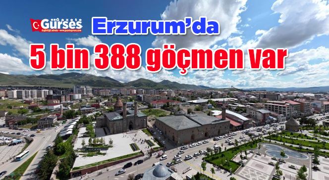 Erzurum’da 5 bin 388 göçmen var