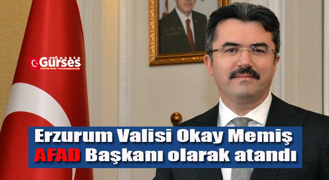 Erzurum Valisi Okay Memiş, AFAD Başkanı olarak atandı