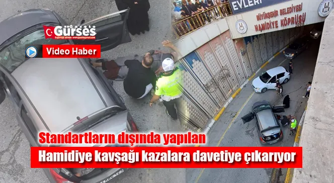 Hamidiye kavşağı kazalara davetiye çıkarıyor