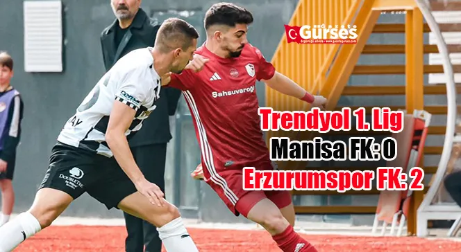 Trendyol 1. Lig: Manisa FK: 0 - Erzurumspor FK: 2