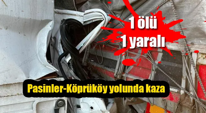 Pasinler-Köprüköy yolunda kaza; 1 ölü 1 yaralı