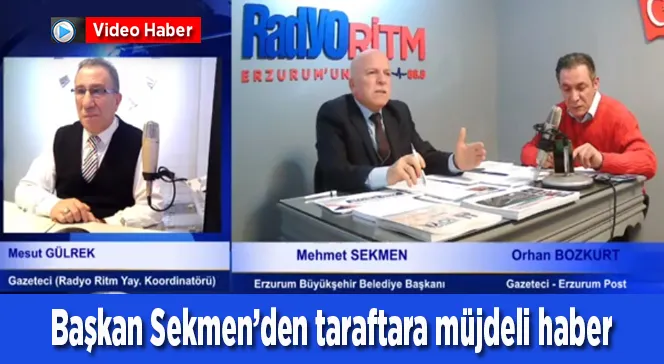 Başkan Sekmen’den taraftara müjdeli haber