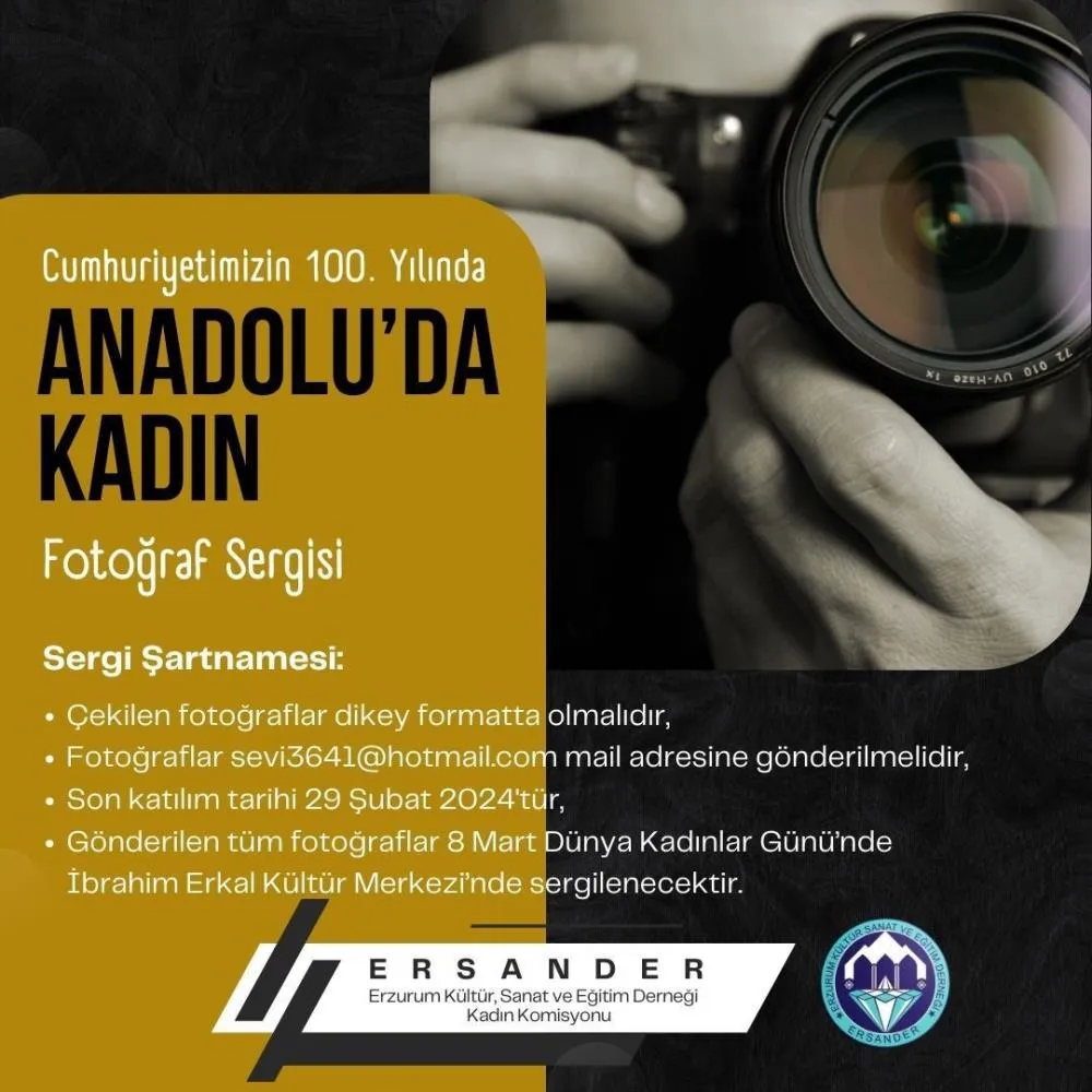 Ersander’den, ‘Anadolu’da Kadın’ konulu fotoğraf sergisi