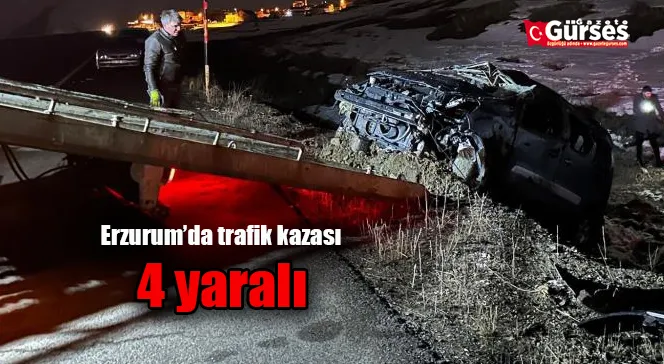 Erzurum’da trafik kazası; 4 yaralı