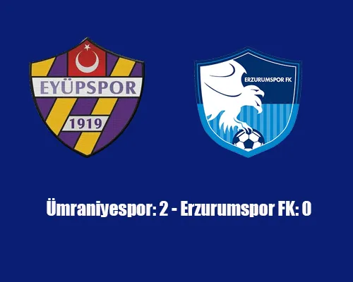 Trendyol 1. Lig: Ümraniyespor: 2 - Erzurumspor FK: 0
