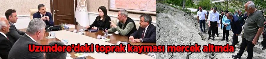 Uzundere’deki toprak kayması mercek altında