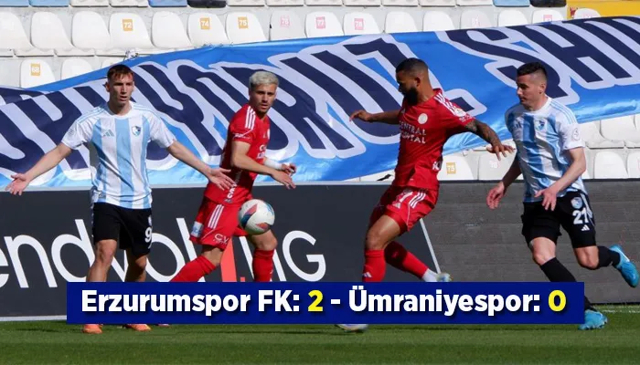 Trendyol 1. Lig: Erzurumspor FK: 2 - Ümraniyespor: 0