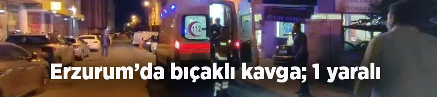 Erzurum’da bıçaklı kavga; 1 yaralı