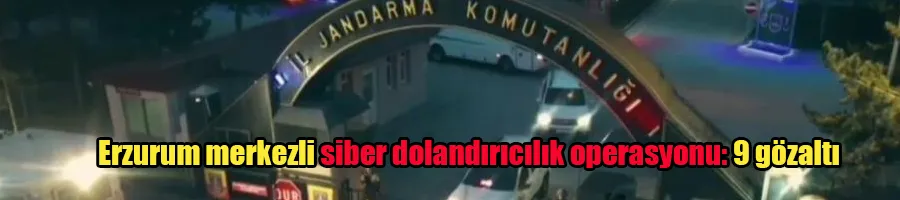 Erzurum merkezli siber dolandırıcılık operasyonu: 9 gözaltı