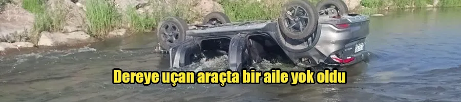Dereye uçan araçta bir aile yok oldu