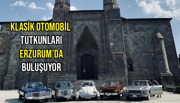 Klasik otomobil tutkunları Erzurum