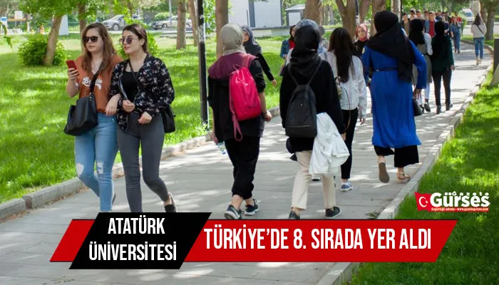Atatürk Üniversitesi 14 alanda önemli bir başarı göstererek Türkiye’de 8. sırada yer aldı