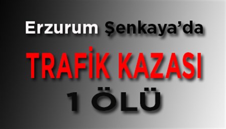 SENKAYA’DA TRAFIK KAZASI: 1 ÖLÜ