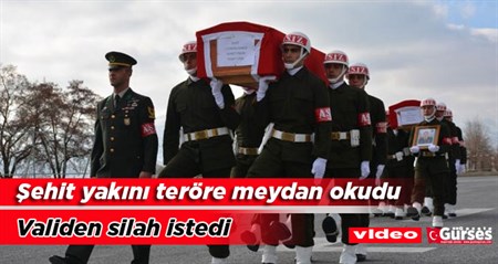 Sehit yakinlari Vali Çinar’dan silah istedi