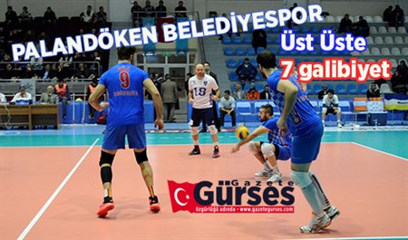 PALANDÖKEN BELEDIYESPOR VOLEYBOL TAKIMI 7 MAÇTIR YENILMIYOR