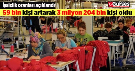 Issizlik oranlari açiklandi