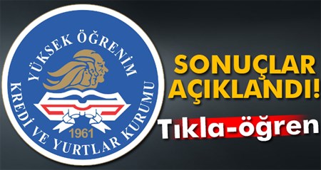 KYK burs sonuçlari açiklandi l Kredi ve burs sonuçlari açiklandi