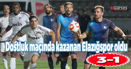 Dostluk maçinda kazanan Elazigspor oldu