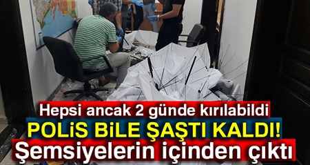 Semsiyelerden çikanlar herkesi saskina çevirdi