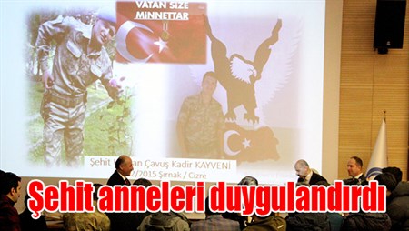 Sehit anneleri duygulandirdi