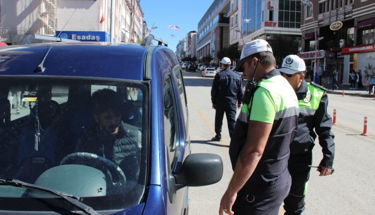 Erzurum’da drone ile trafik denetimi