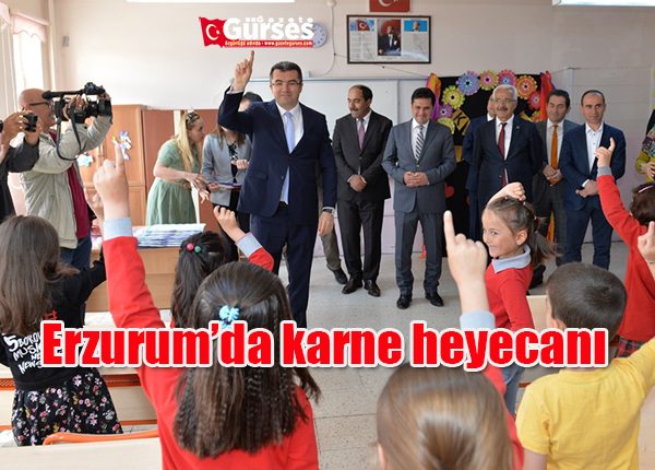 Erzurum’da karne heyecani