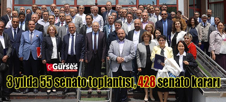 3 yilda 55 senato toplantisi, 428 senato karari