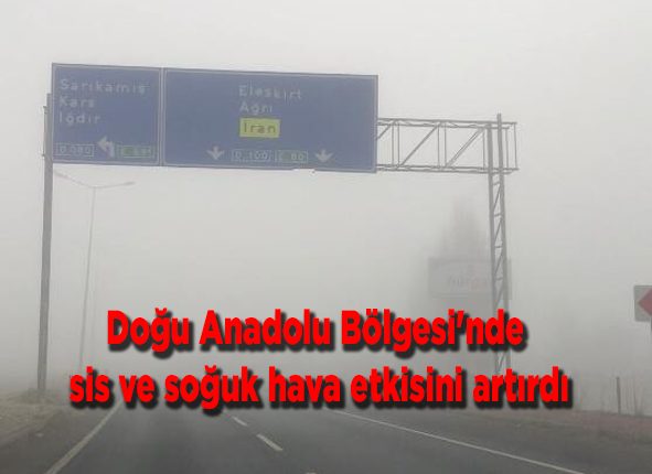 Dogu Anadolu Bölgesi’nde sis ve soguk hava etkisini artirdi