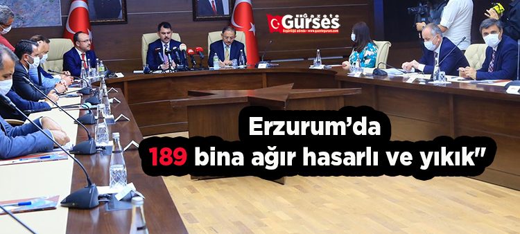 Bakan Kurum:””Bingöl’de 638, Erzurum’da 189, Erzincan’da ise 38 bina agir hasarli ve yikik” – Çevre ve Sehircilik Bakani Murat Kurum: