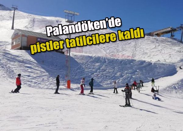 Palandöken’de pistler tatilcilere kaldi