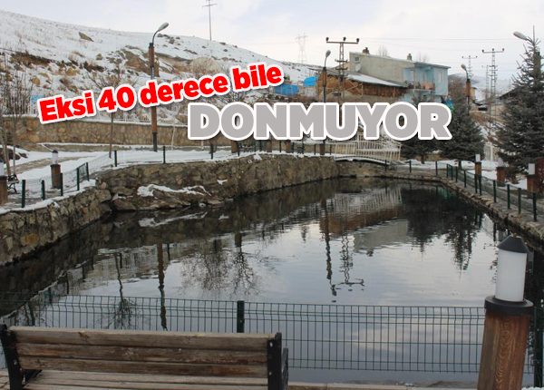 Eksi 40 derece havada bile donmayan balikli göl görenleri saskina çeviriyor