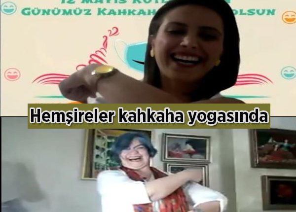 Hemsireler kahkaha yogasinda