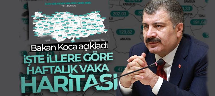 Saglik Bakani Koca açikladi! Iste illere göre haftalik vaka haritasi