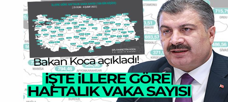 Bakan Koca açikladi! Iste illere göre haftalik vaka sayisi